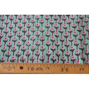 tissu indien block print - un chat sur un fil
