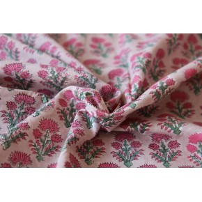 tissu coton indien - un chat sur un fil