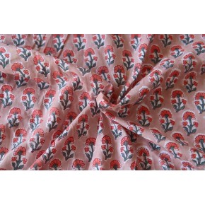 tissu coton indien - un chat sur un fil