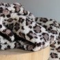 tissu sherpa maille bouclette - léopard