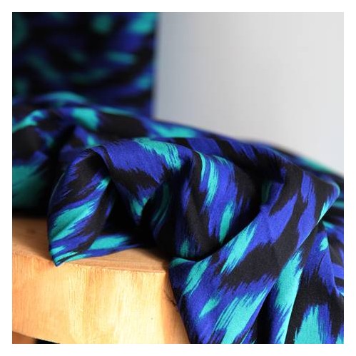Twill de Viscose - un chat sur un fil