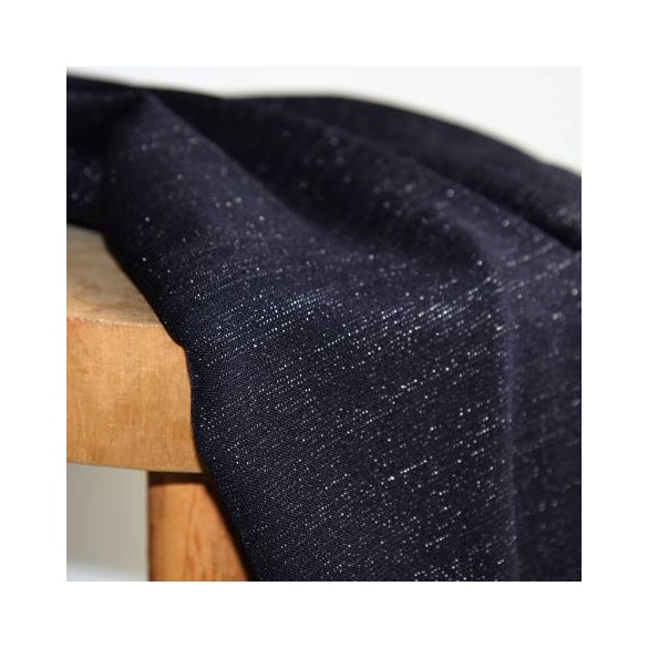 maille fine lurex marine - un chat sur un fil