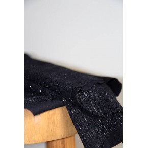 tissu jersey lurex - marine et argent
