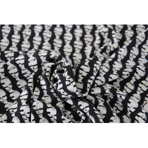 jolie viscose rétro - noir et blanc