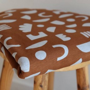 tissu sweat imprimé abstrait - un chat sur un fil