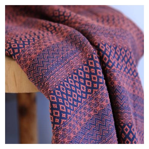 tissu jacquard - marine et rouille tissu jacquard - marine et rouille