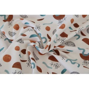 tissu french terry - un chat sur un fil