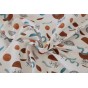 tissu french terry - un chat sur un fil