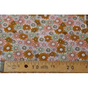 joli satin de coton fleurs - un chat sur un fil