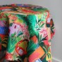 tissu coton canvas - un chat sur un fil