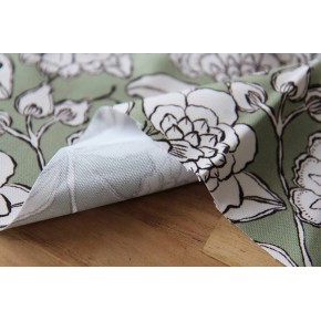 tissu coton canvas - un chat sur un fil