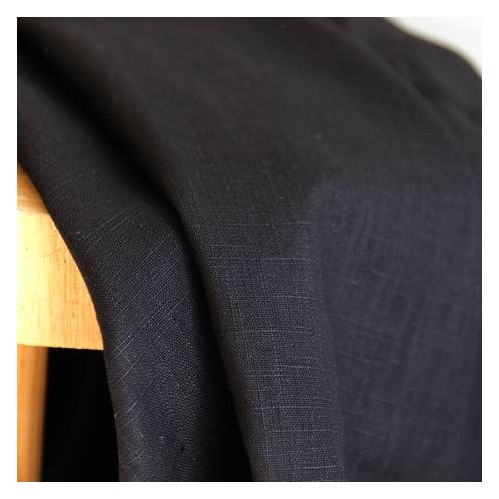 joli tissu en lin - noir joli tissu en lin - noir