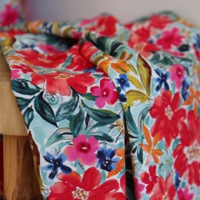 tissu viscose fleurs - mireille