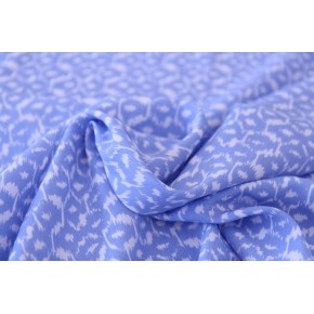tissu viscose fine et fluide - bleu et blanc