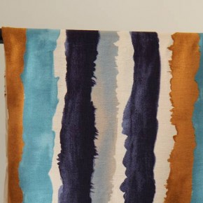 tissu viscose rayures - un chat sur un fil
