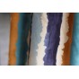 tissu brush rayures  - un chat sur un fil