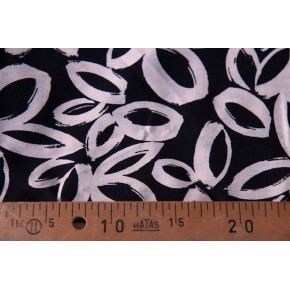 tissu crêpe de viscose - noir et blanc