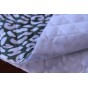 tissu matelassé doublé - kaki et blanc