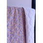 tissu matelassé doublé - lilas et beige rosé