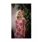 robe avec le lin et viscose fleurs - un chat sur un fil