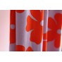 tissu fleuri inspiration vintage - lilas et orange