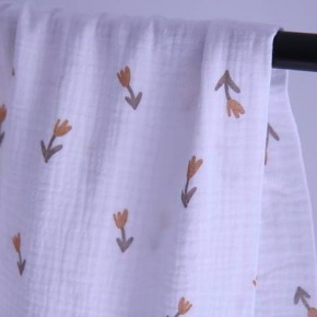 tissu double gaze - les tulipes
