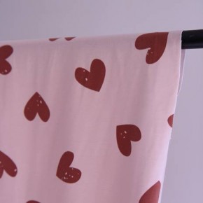 tissu motif cœurs - jersey