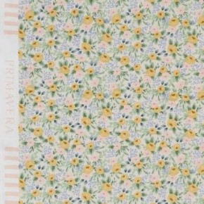 TISSU  coton garden party rosa cream - un chat sur un fil