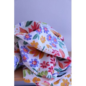 joli coton fleurs - un chat sur un fil