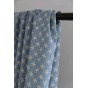 coton brodé en denim - fleurs