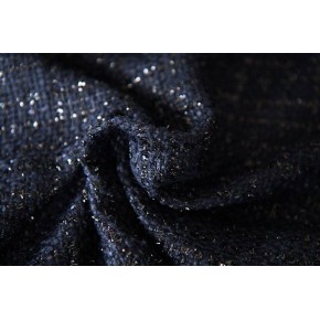 tweed jacquard marine - un chat sur un fil
