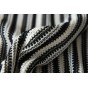 tissu guipure en crochet - noir et écru