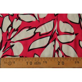 tissu viscose imprimée - rose