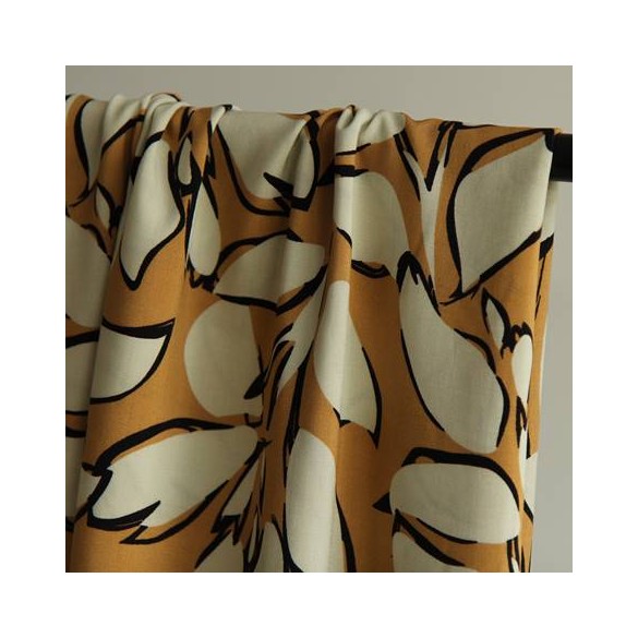 Tissu en bambou - feuillage