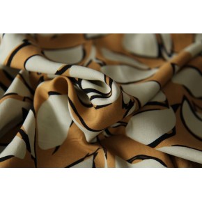 tissu viscose imprimée - beige