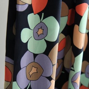 Tissu en bambou - fleurs pop