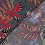 coton fleuri - rouge et marine