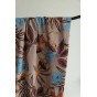 tissu coton imprimé floral - un chat sur un fil