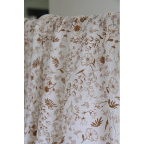 tissu double gaze imprimée - fleurs
