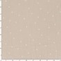 tissu beige imprimé cœurs blancs - double gaze de coton