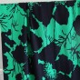tissu fluide en bambou -vert et marine