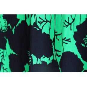tissu fluide en bambou - vert et marine