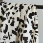 tissu viscose fleurs noir et écru - un chat sur un fil