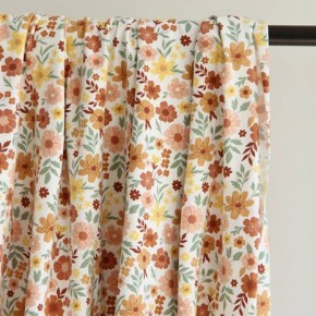 tissu motif les fleurs - un chat sur un fil