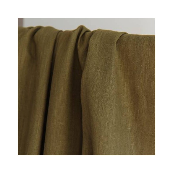 joli tissu en lin - kaki