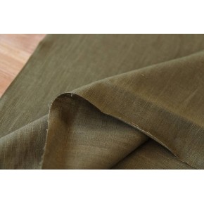 tissu pur lin kaki - un chat sur un fil