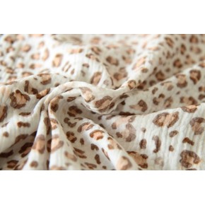 tissu double gaze - un chat sur un fil