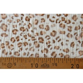 tissu imprimé léopard - double gaze de coton
