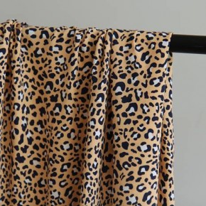 Tissu popeline de viscose - imprimé léopard