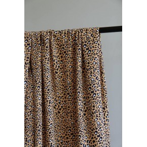Tissu popeline de viscose motif animalier